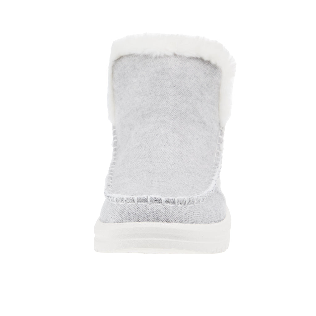 Hey Dude Womens Camden Brushed Cozy Grey Shoe