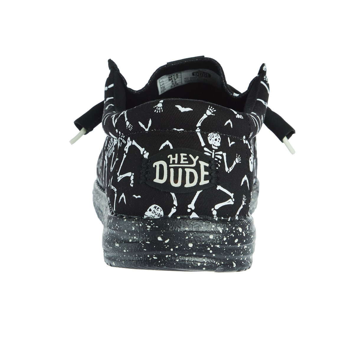 Hey Dude Men`s Wally Skeletons Black Casual Shoe